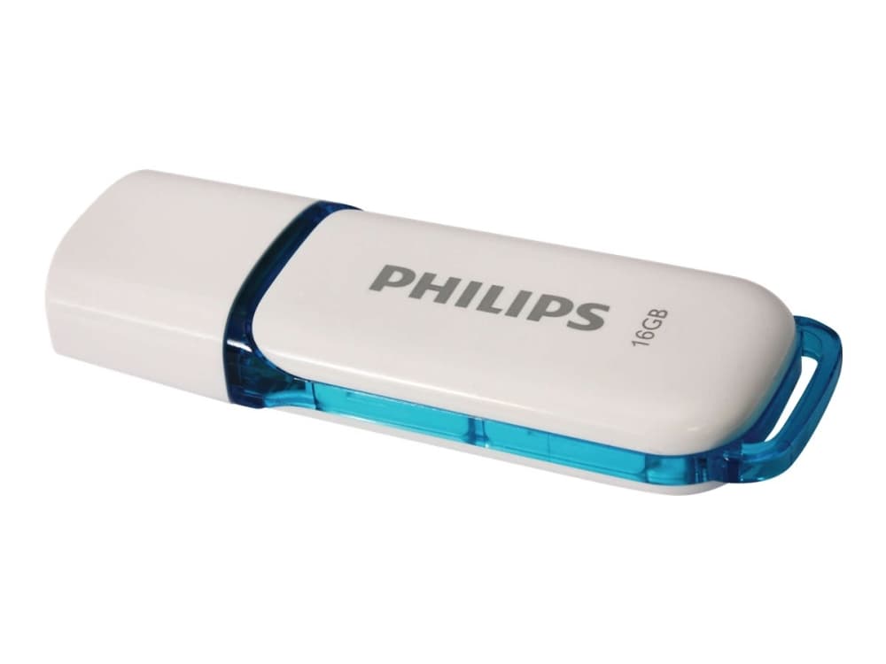 Philips FM16FD70B, 16 GB, USB A-tyyppi, 2.0, Suojus, 8 g, Sininen, Valkoinen