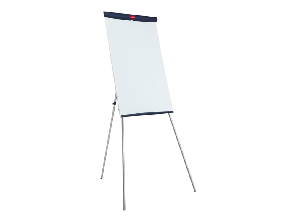Nobo Essence kolmijalkainen magneettinen lehtiötauluteline, teräs, Vapaasti seisova, Muotokuva, Terästä, Hopea, Valkoinen, 680 mm, 680 mm