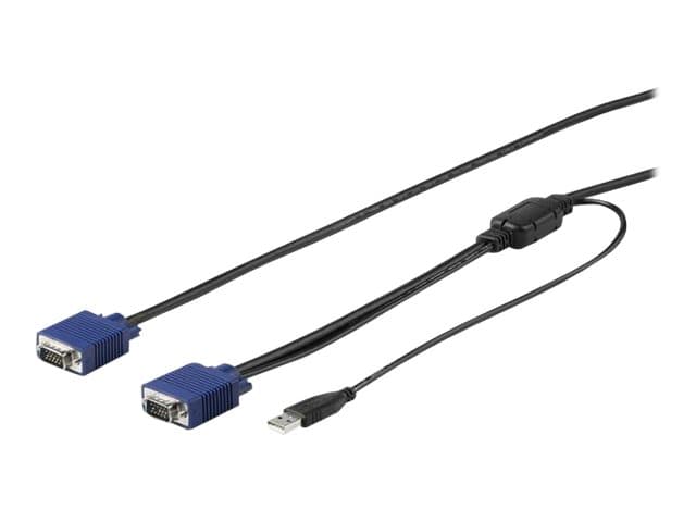 StarTech.com 6 ft. (1,8 m) USB KVM-kaapeli StarTech.com Rackmount-konsoleille - VGA- ja USB KVM-konsolikaapeli (RKCONSUV6) - Video / USB-kaapeli - mini-VGA (han) til USB, HD-15 (VGA) (han) - 1,8 m - P/N: RKCONS1701, RKCONS1708K, RKCONS1716K, RKCONS17HD, RKCONS1908K, RKCONS1916K varten