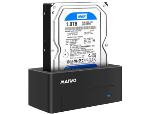 External HDD dock, USB-B, 3,5 or 2,5, USB 3.1 Gen1, 5 Gbps, black