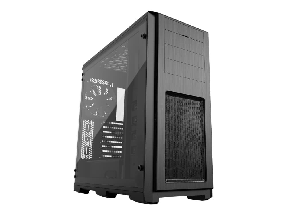 Phanteks Enthoo Pro Tempered Glass - Tower - laajennettu ATX - sivupaneeli ikkunalla (karkaistua lasia) - ei virtalähdettä - musta satiininen - USB/Audio-portti