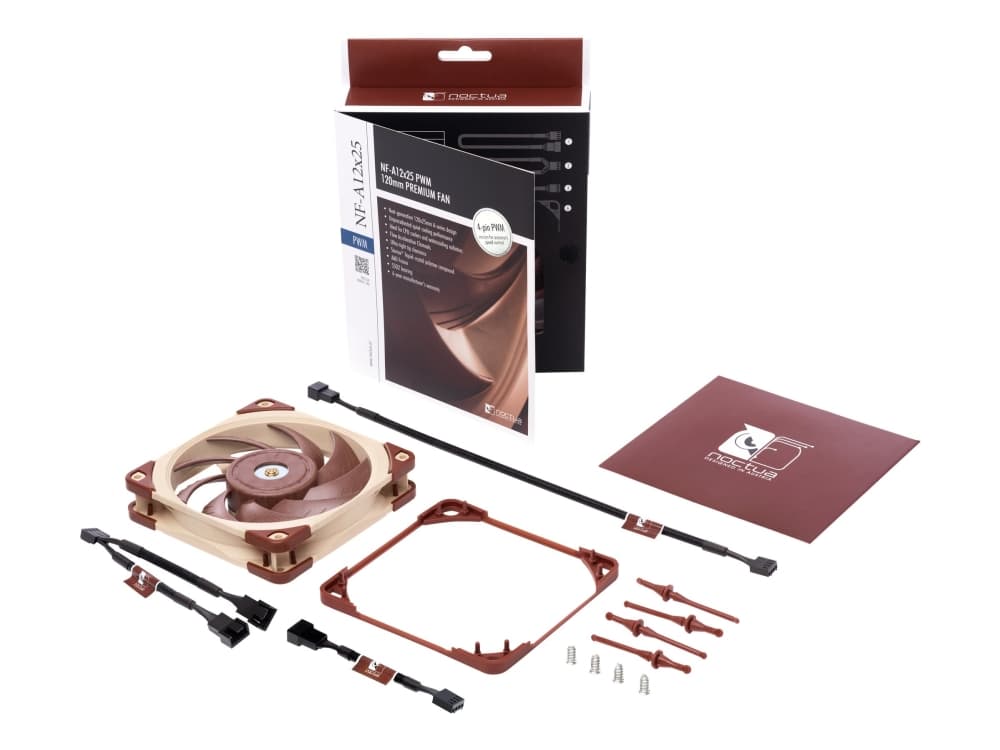 Noctua NF-A12x25 PWM - Sisäosa tuulettimella - 120 mm