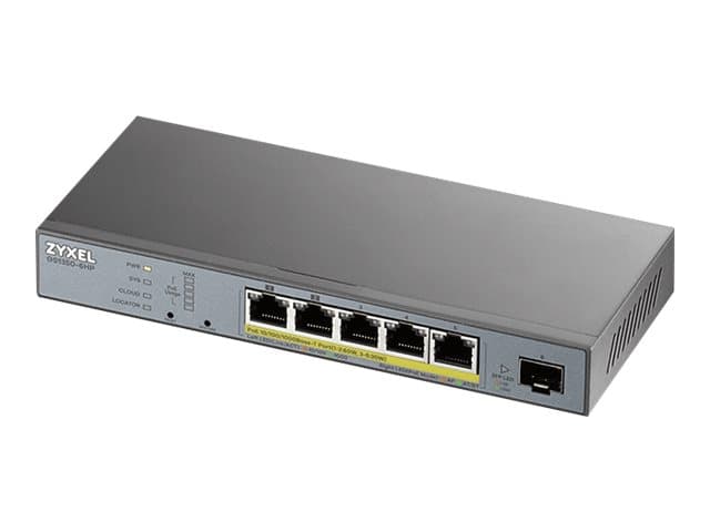 Zyxel GS1350-6HP-EU0101F, Hallittu, L2, Gigabit Ethernet (10/100/1000), Power over Ethernet -tuki, Seinäkiinnitteinen