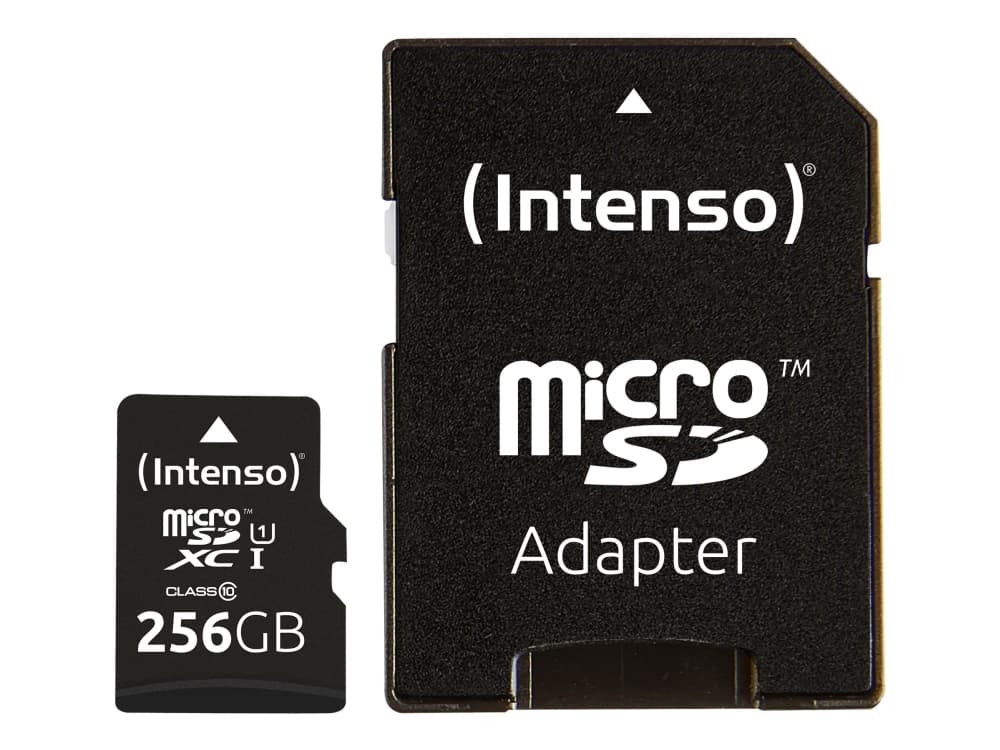 Intenso Premium - Flash-muistikortti (microSDXC-SD-sovitin sisältyy) - 256 GB - UHS-I / Class10 - microSDXC UHS-I