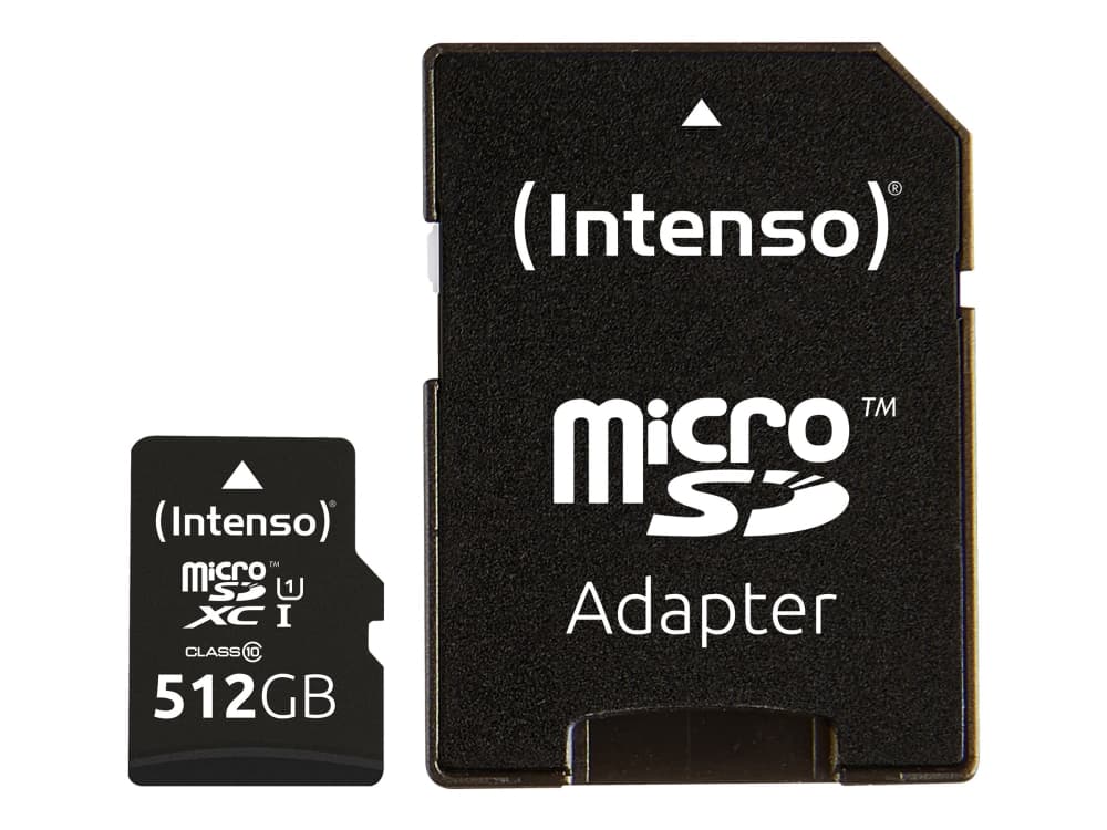 Intenso Premium - Flash-muistikortti (microSDXC-SD-sovitin sisältyy) - 512 GB - UHS Class 1 / Class10 - microSDXC UHS-I