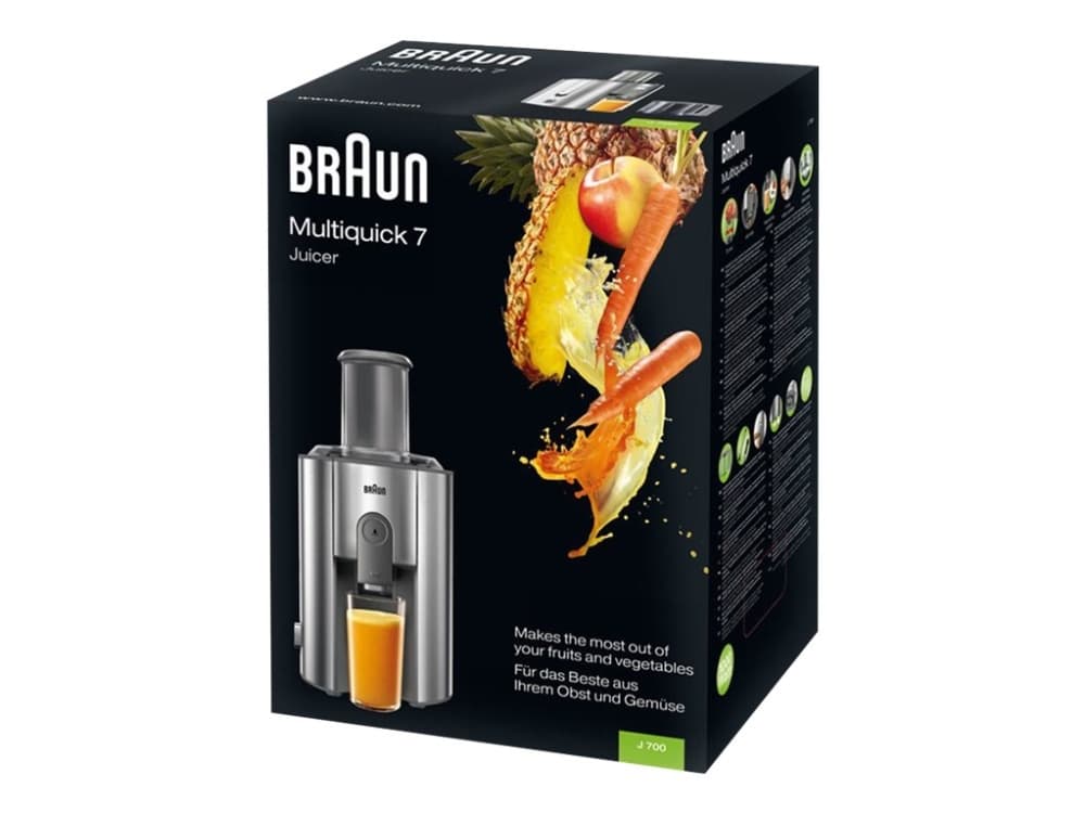 Braun Multiquick 7 J 700 - Saftpuristin - 1 kW - ruosteinen stål