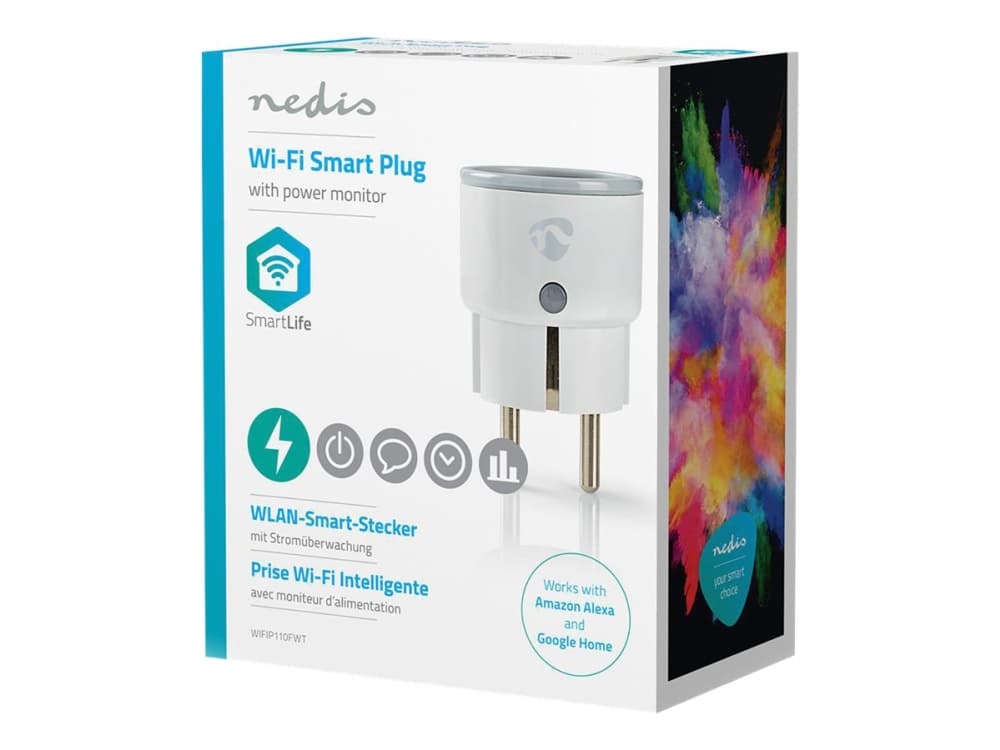 Nedis WIFIP110FWT, Langaton, Wi-Fi, 2,4 - 2,4835 GHz, Sisätila, Valkoinen, 2500 W