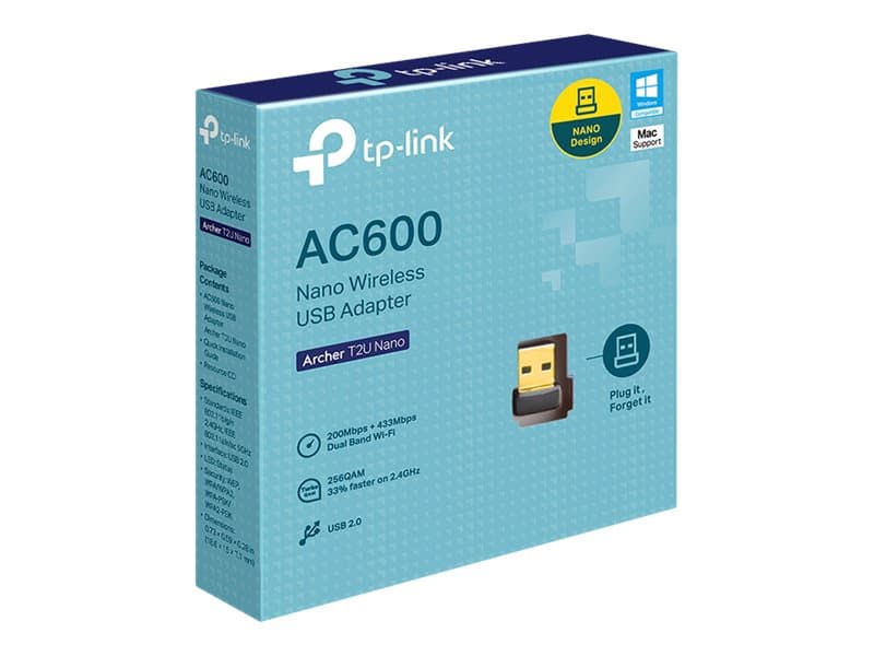 TP-Link Archer T2U Nano - Verkkosovitin - USB 2.0 - 802.11ac