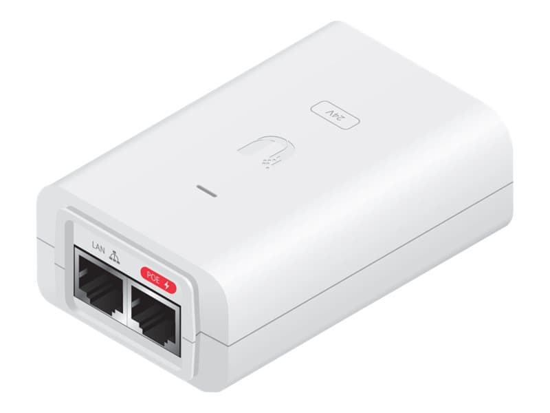 Ubiquiti POE-24-30W-G-WH, Gigabitti Ethernet, 10,100,1000 Mbit/s, Valkoinen, CE, FCC, IC, UL, 24 V, 30 W