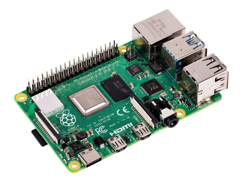 Raspberry Pi 4 Model B - Enkelttavle-tietokone - Broadcom BCM2711 / 1,5 GHz - RAM 4 GB - 802.11a/b/g/n/ac, Bluetooth 5.0