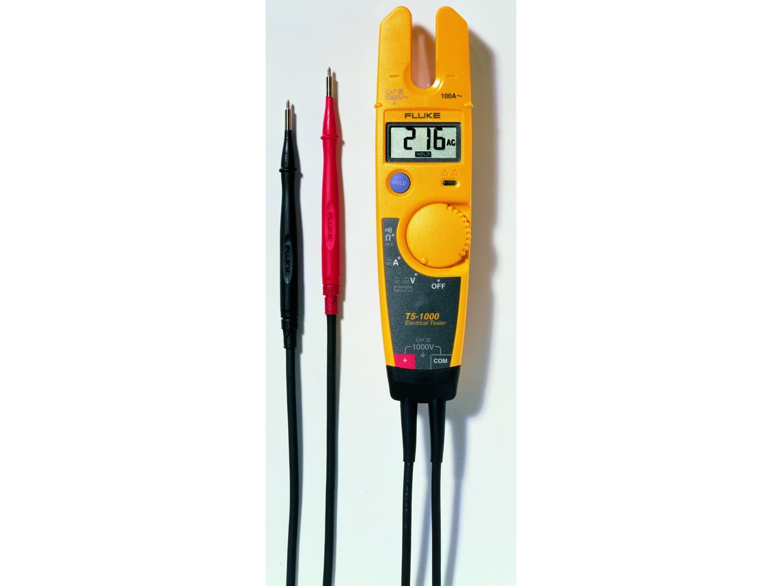 Fluke T5-1000, 0 - 100 A, 0 - 1000 V, 0 - 1000 V, 1000 V, Musta, Harmaa, Punainen, Keltainen, LED