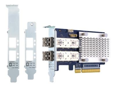 QNAP QXP-32G2FC - Vært-väyläsovitin - PCIe 3.0 x8 lavprofil - 32Gb Fibre Channel Gen 6 x 2 - med 2 x SFP+ transceivere (TRX-32GFCSFP-SR) - QNAP TS-1277, 463, 677, 677, 877, 977, EC1280, TVS-2472, 682, 872, 882, 882, EC1280, EC1580, EC2480