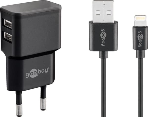 Goobay 44995, Sisätila, AC, 5 V, 1 m, Musta