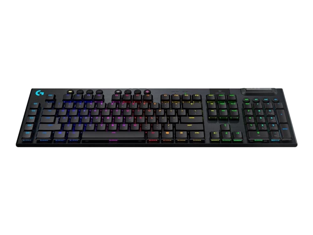 Logitech G G915, Täysikokoinen (100 %), RF Wireless + Bluetooth, Mekaaninen, RGB LED, Hiili