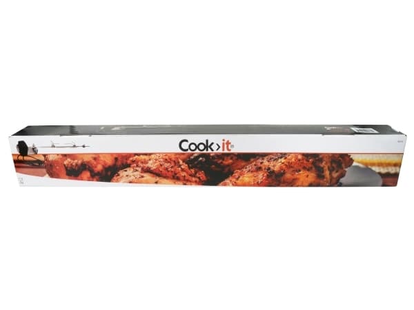 Cook> it® rotisserie 3- ja 4-polttimiseen kaasugrilliin 10×10 mm:n vartaalla ruostumatonta terästä