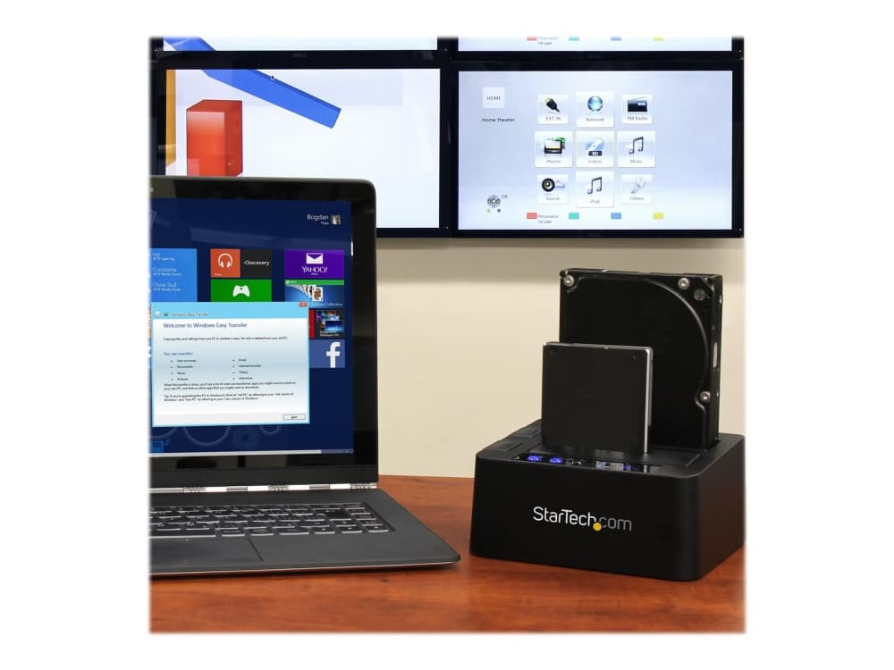 StarTech.com SDOCK2U313R, HDD-monistaja, 2 kopiot, USB 3.1, Musta, Muovi, USB B-tyyppi