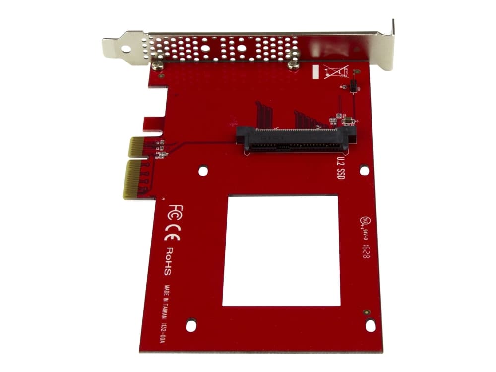StarTech.com PEX4SFF8639, PCIe, U.2, PCIe 4.0, Punainen, Toiminta/Seikkailu, CE, FCC