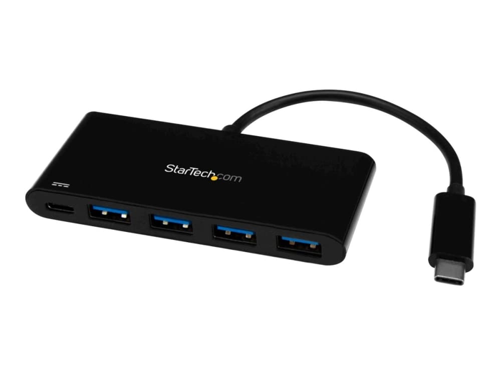 StarTech.com HB30C4AFPD, USB 3.2 Gen 1 (3.1 Gen 1) Type-C, USB 3.2 Gen 1 (3.1 Gen 1) Type-A, USB 3.2 Gen 1 (3.1 Gen 1) Type-C, 5000 Mbit/s, Musta, Muovi, 0,15 m