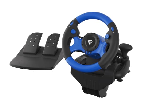 GENESIS SEABORG 350, Ohjauspyörä + polkimet, Nintendo Switch, PC, PlayStation 4, Playstation 3, Xbox 360, Xbox One, 180°, Langallinen, USB, USB A-tyyppi