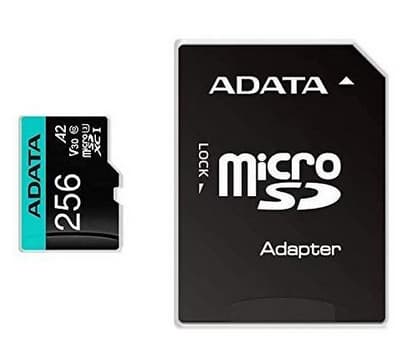 ADATA Premier Pro V30S - Flash-muistikortti (SD-sovitin sisältyy) - 256 Gt - A2 / Videoluokka V30 / UHS-I U3 / Class10 - microSDXC UHS-I