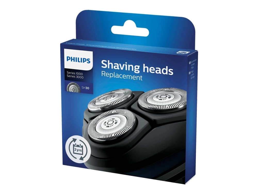 Philips SHAVER Series 3000 SH30/50 Ajopäät, 3 pää(t), Ruostumaton teräs, S3xxx, 100 mm, 117 mm, 24 mm