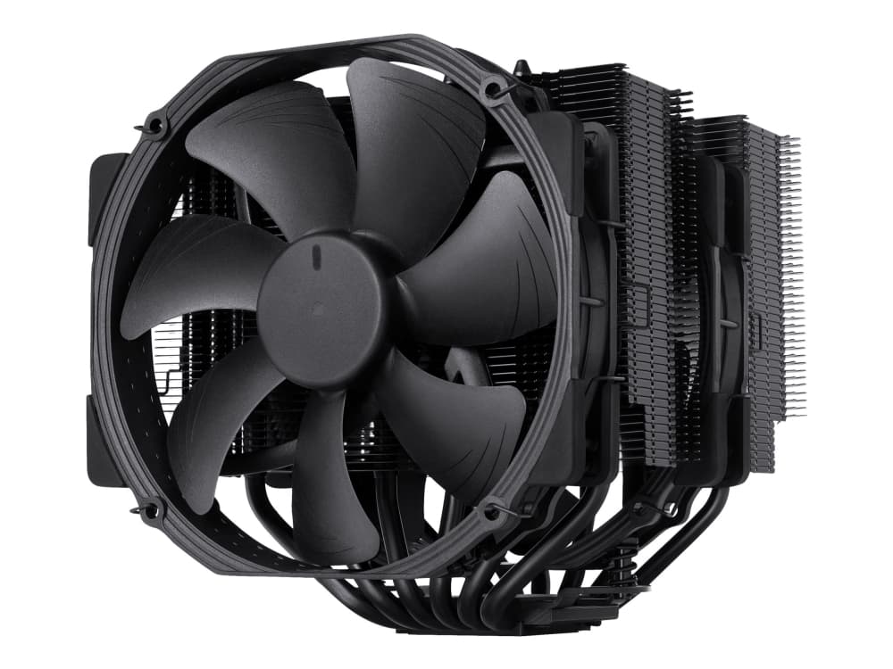 Noctua NH-D15 - Prosessorijäähdytin - (seuraaville: LGA1156, AM2, AM2+, AM3, LGA1155, AM3+, LGA2011, FM1, FM2, LGA1150, FM2+, LGA2011-3, LGA1151, LGA2011 (Square ILM), LGA2011-3 (Square ILM), AM4, LGA2066, LGA1200) - alumiini niklatulla kuparipohjaisella alustalla - 140 mm - chromax.black - kromimusta