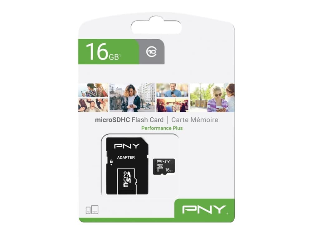 PNY Performance Plus - Flash-muistikortti - 16 GB - Luokka 10 - microSDHC