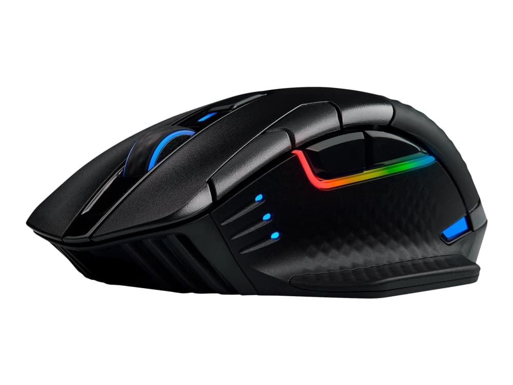 Corsair DARK CORE RGB PRO, Oikeakätinen, Optinen, RF Wireless + Bluetooth + USB Type-A, 18000 DPI, Musta
