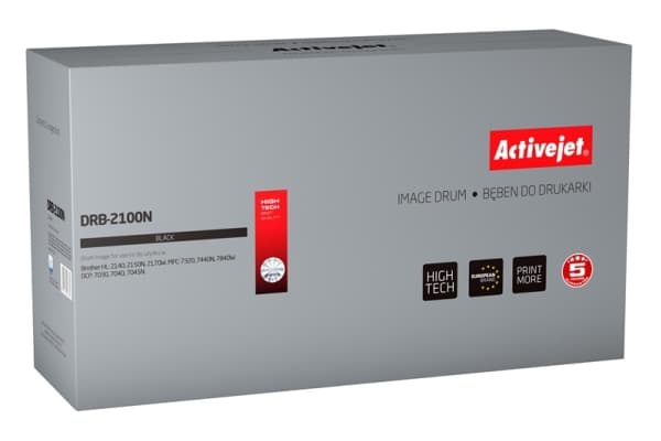 Activejet DRB-2100N, Yhteensopiva, Brother, Brother: HL-2140, HL-2150N, HL-2170W, DCP-7030, DCP-7040, DCP-7045N, MFC-7320, MFC-7440N, MFC-7840W., 1 kpl, 12000 sivua, Lasertulostus