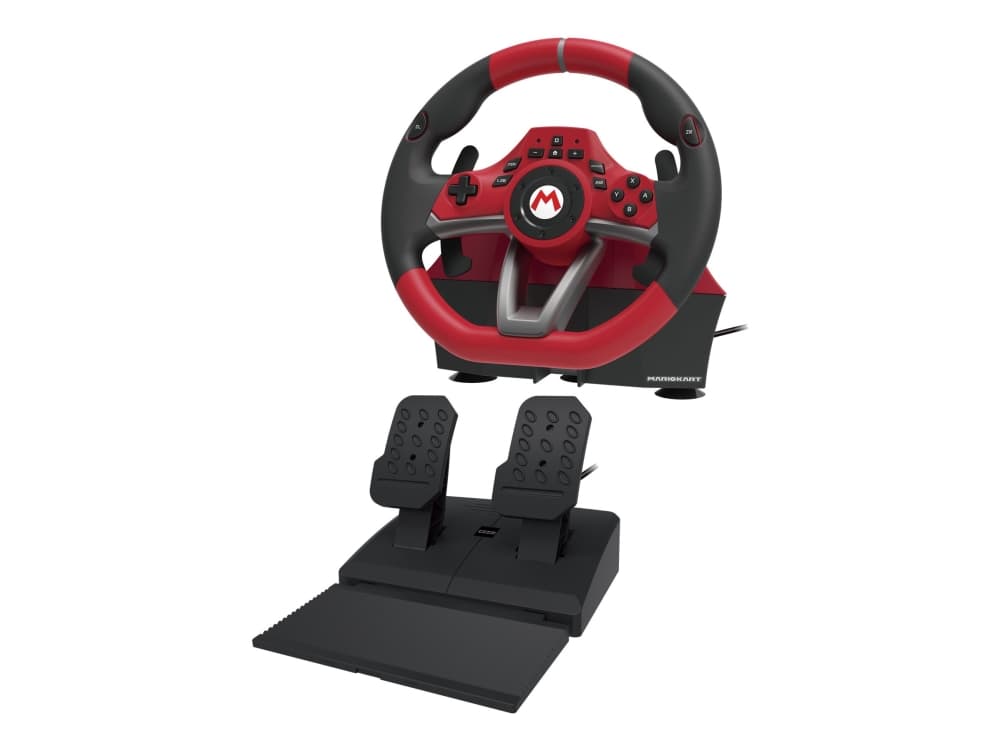 Hori Mario Kart Racing Wheel Pro Deluxe, Ohjauspyörä + polkimet, Nintendo Switch, Kotipainike, Valikkopainike, Analoginen, 270°, Langallinen