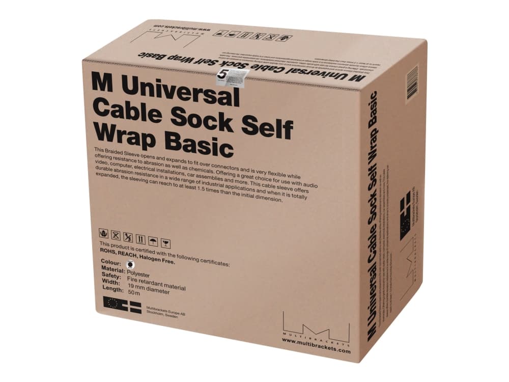 Multibrackets M Universal Cable Sock Self Wrap Basic - Kabelsok - 50 m - lajitelma - lajitelma