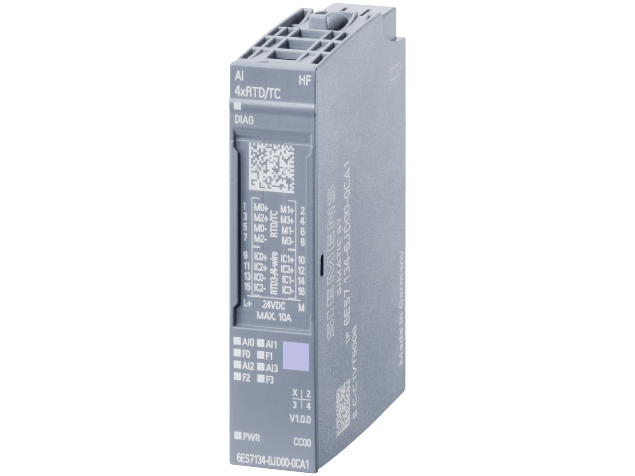Siemens 6ES7134-6JD00-0CA1, Analoginen, Järjestelmän virta, Monivärinen, 39 g, 65 mm, 23 mm