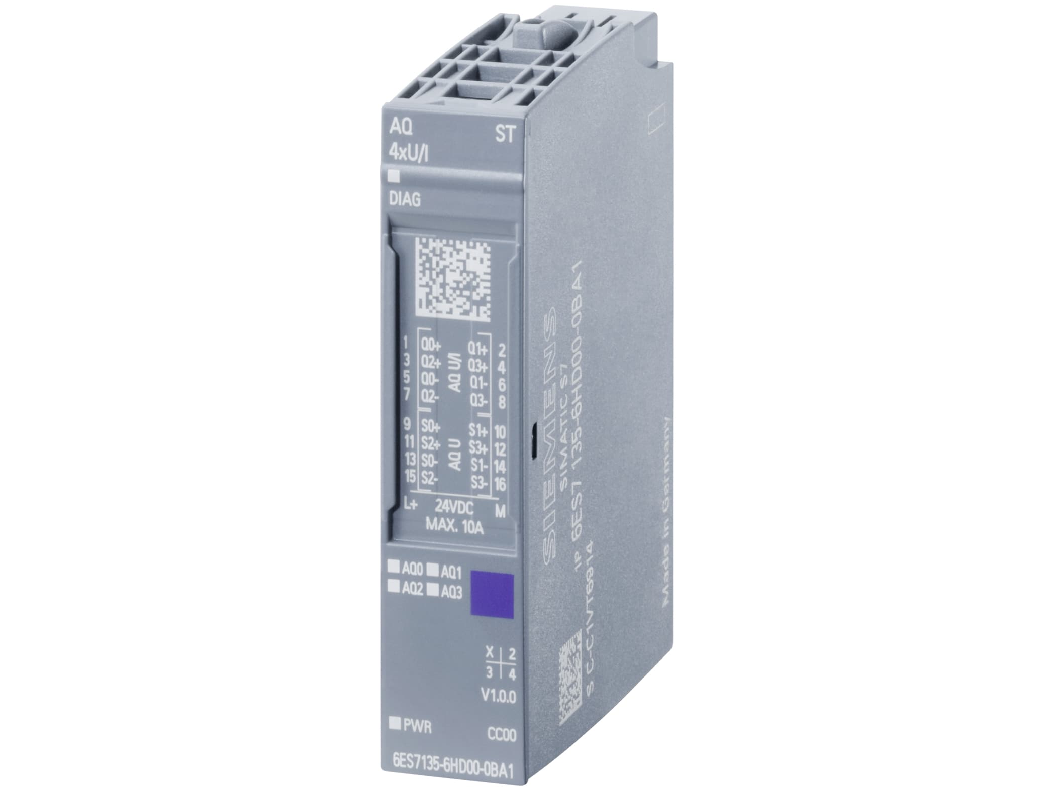 Siemens 6ES7135-6HD00-0BA1, Analoginen, Järjestelmän virta, Monivärinen, 40 g, 65 mm, 23 mm
