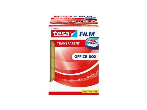 TESA 57379, 66 m, Läpinäkyvä, 25 mm, 6 kpl