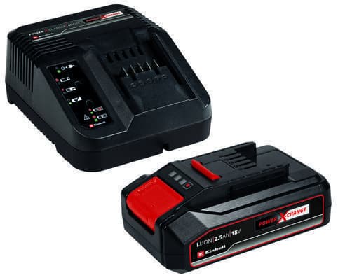 Einhell PXC-Starter-Kit, Akku- ja laturisetti, 2,5 ah, 18 V, Musta, Punainen, 0,83 h, 200 - 250 V