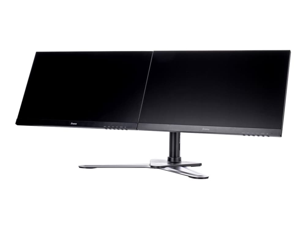 Iiyama DS1002D-B1 - Jalusta - säädettävä varsi - 2 näytölle - musta - näytön koko: 10-30 - pöytäteline - ProLite E2783QSU-B1, XU2495WSU-B1, XUB2495WSU-B1 -laitteille