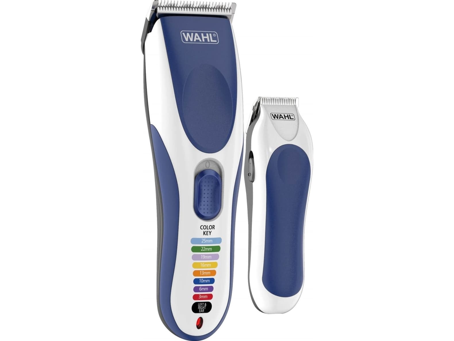 Wahl 09649-916, Sininen, Valkoinen, Termoplastinen kumi (TPR), 1 mm, 2,5 cm, 4 cm, Parta