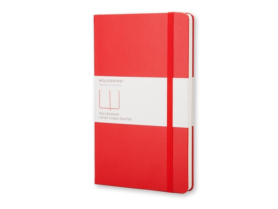 Moleskine Classic, Yksivärinen, Punainen, 192 arkkia, 70 g/m², Kovakantinen, Universaali
