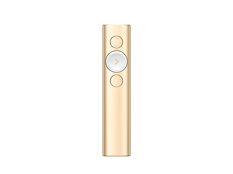 Logitech Spotlight - Esittelyn kaukosäädin - 3 painiketta - kultainen