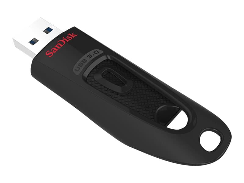 SanDisk Ultra, 512 GB, USB A-tyyppi, 3.2 Gen 1 (3.1 Gen 1), 100 MB/s, Liuku, Musta