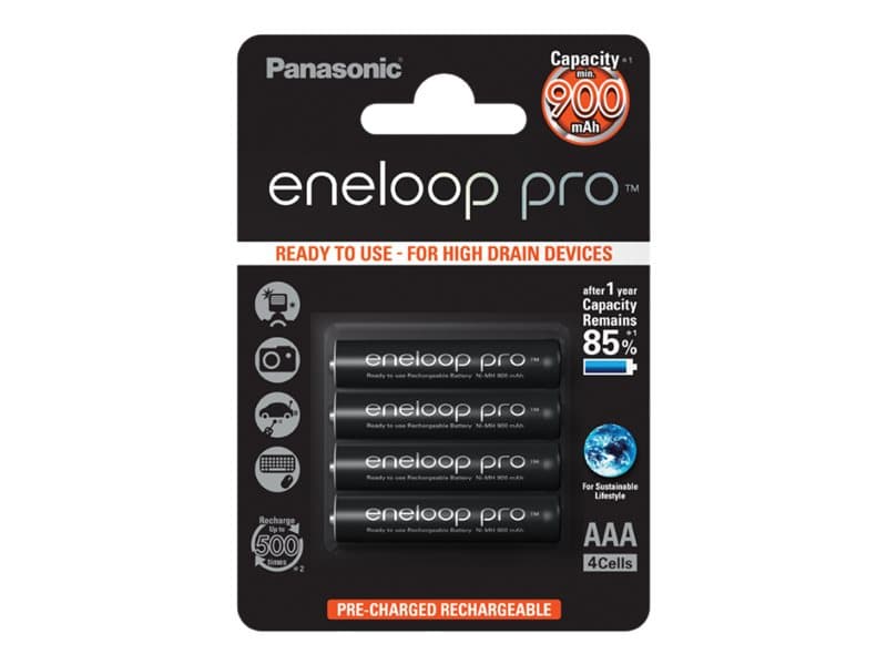 Panasonic Eneloop Pro HR-4UWXB - Akku 4 x AAA - NiMH - (ladattava) - 930 mAh