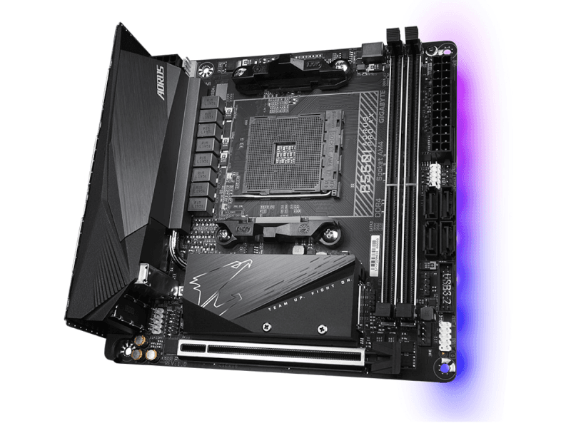 Gigabyte B550I AORUS PRO AX, ATX, AM4, AMD Ryzen, 2x DDR4 DIMM, 5000 MHz, M.2, USB3.1, WiFi/ GBLAN