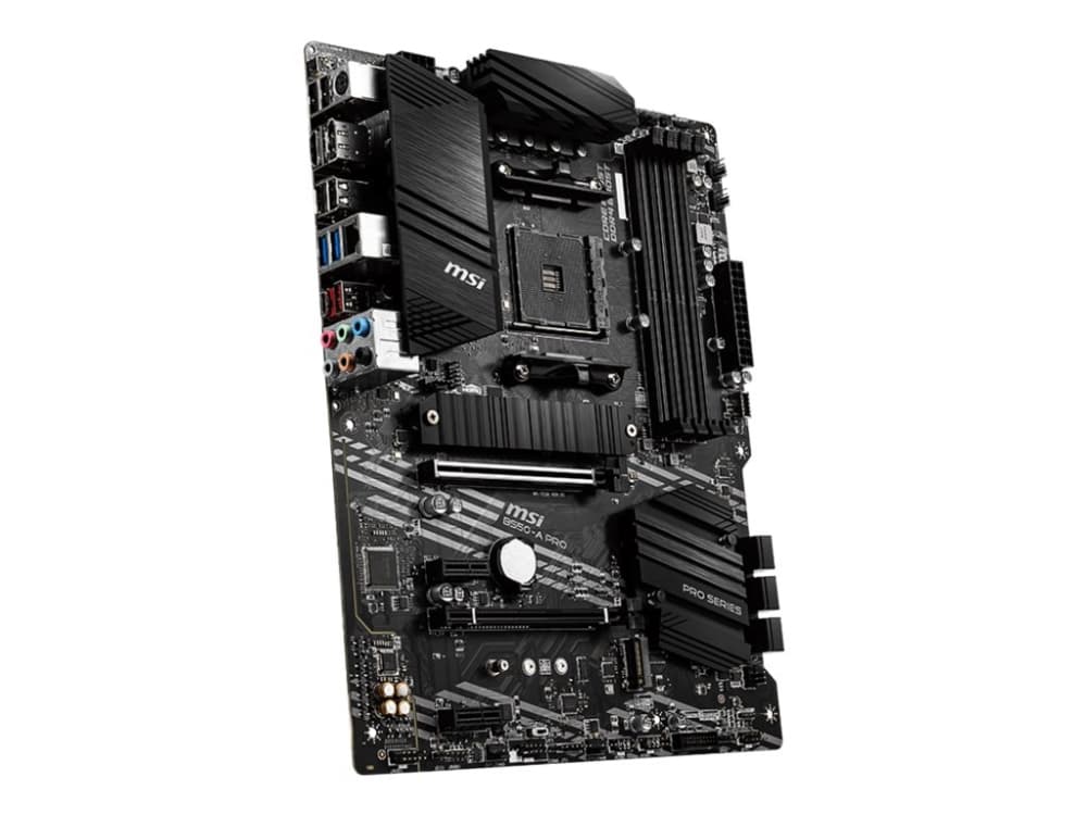 MSI B550-A PRO - Emolevy - ATX - Socket AM4 - AMD B550 Chipset - USB-C Gen2, USB-C Gen1, USB 3.2 Gen 1, USB 3.2 Gen 2 - Gigabit LAN - sisäinen grafiikka (CPU tarvitaan) - HD Audio (8-kanavainen)