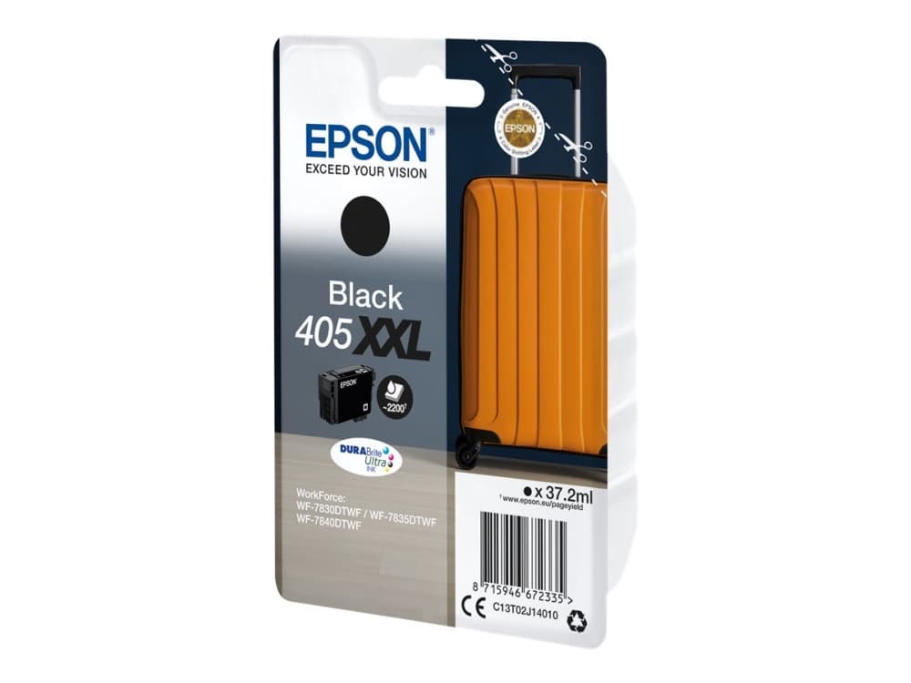 Alkuperäinen Epson 405XXL mustepatruuna - 37,2 ml - musta