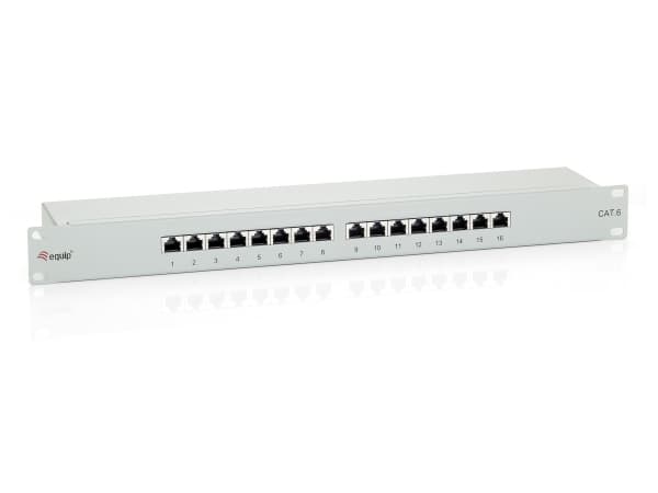 Equip 326316, RJ-45, Kulta, Cat6, Harmaa, Telinekiinnitys, 1U