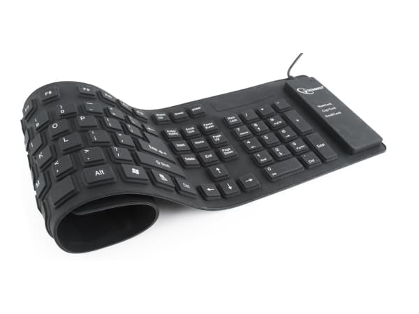 Gembird KB-109F-B - Näppäimistö - PS/2, USB - USA - lajittelu