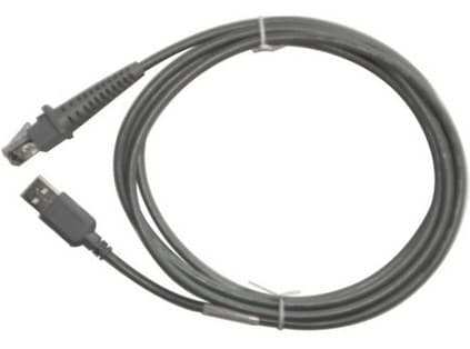 Datalogic Data Transfer Cable, 2 m, USB A, Uros/uros, Harmaa