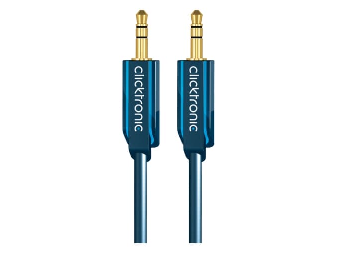 ClickTronic 3m MP3 Audio, 3,5 mm, Hanstik, 3,5 mm, Hanstik, 3 m, Blå