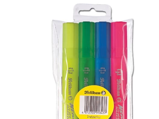 Pelikan 918433, 4 kpl, Sininen, Vihreä, Vaaleanpunainen, Keltainen