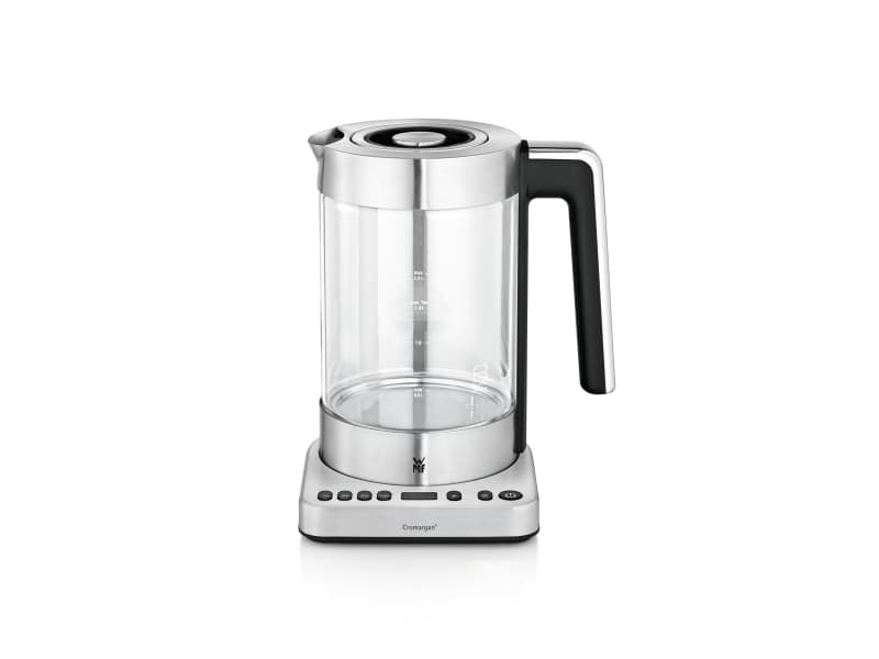 WMF Lono 0413160011, 1,7 L, 3000 W, Musta, Ruostumaton teräs, Läpinäkyvä, Säädettävä termostaatti, Veden tason ilmaisin, Johdoton
